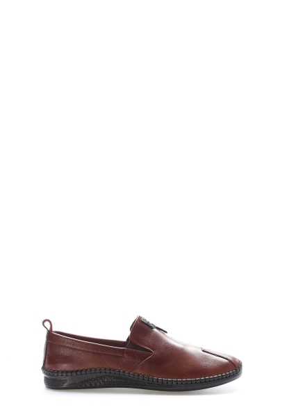 MirgeShoes Taba Bağcıksız Erkek Casual Ayakkabı Hakiki Deri MRG01256131525