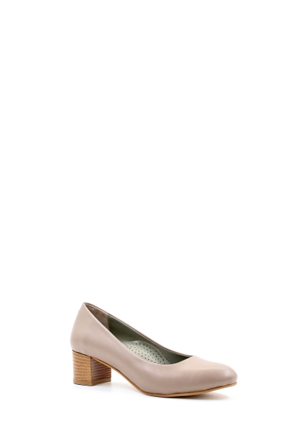 MirgeShoes Vizon Kadın Topuklu Ayakkabı İçi Hakiki Deri MRG01922261274
