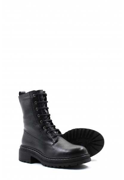 MirgeShoes Siyah Fermuarlı Kadın Postal Bot Kaliteli Hakiki Floter Deri MRG0138719261838