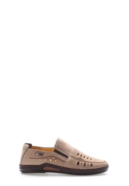 MirgeShoes Kum Bağcıksız Erkek Spor Sneaker Ayakkabı Hakiki Nubuk Deri MRG01256131627