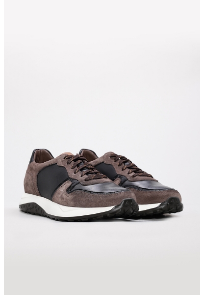 MirgeShoes Kahve Erkek Spor Sneaker Ayakkabı Hakiki Süet Deri MRG016601312561038