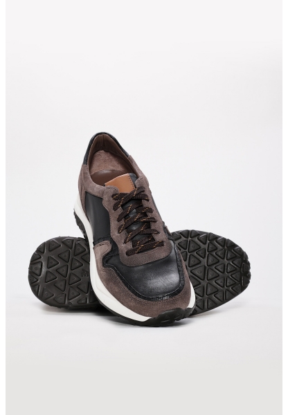 MirgeShoes Kahve Erkek Spor Sneaker Ayakkabı Hakiki Süet Deri MRG016601312561038