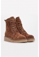 MirgeShoes Taba Fermuarlı Kadın Klasik Bot Hakiki Süet Deri MRG01787192612720