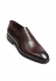 MirgeShoes Kahve Bağcıksız Erkek Klasik Kösele Ayakkabı İçi Dışı Hakiki Deri MRG01367131792