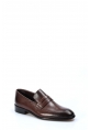 MirgeShoes Kahve Bağcıksız Erkek Klasik Kösele Ayakkabı İçi Dışı Hakiki Deri MRG019931310424