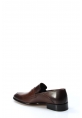 MirgeShoes Kahve Bağcıksız Erkek Klasik Kösele Ayakkabı İçi Dışı Hakiki Deri MRG019931310424