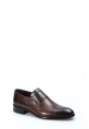 MirgeShoes Kahve Bağcıksız Erkek Klasik Kösele Ayakkabı İçi Dışı Hakiki Deri MRG0110231314621