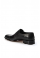 MirgeShoes Siyah Bağcıksız Erkek Klasik Kösele Ayakkabı İçi Dışı Hakiki Deri MRG0110231314621