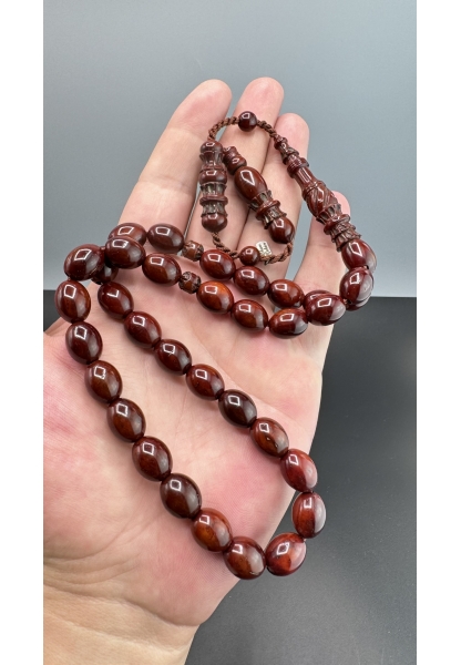 MirgeShoes Okan Çeken Usta İşi Nakkaşılı Kalem Işçilikli Kınalı KUka Tesbih AHTES2181