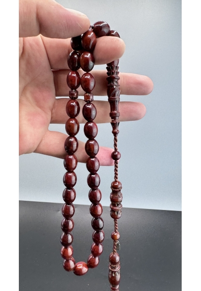 MirgeShoes Okan Çeken Usta İşi Nakkaşılı Kalem Işçilikli Kınalı KUka Tesbih AHTES2181