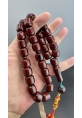 MirgeShoes Üst Düzey Eski Döküm Rüzgar Gülü Hareli Vişne 95 Gr Sıkma Kehribar Tesbih AHTES2160