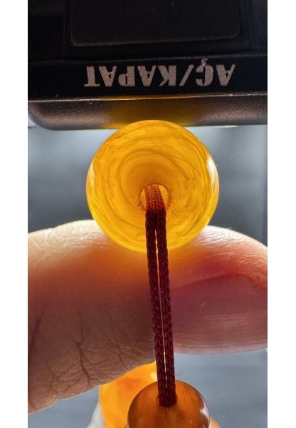 MirgeShoes Üst Düzey Firfirik Hareli Portakal 100 Gr Faturan Sıkma Kehribar Tespih AHTES2537