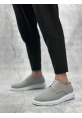 MirgeShoes Gri Bağcıklı Klasik Casual Erkek Ayakkabı Keten Yüksek BYZ Taban MRG01060002321
