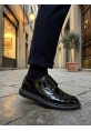 MRG0003 Yeni Sezon Siyah Rugan Lüks Brouge Klasik Ayakkabı