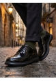 MRG0003 Yeni Sezon Siyah Rugan Lüks Brouge Klasik Ayakkabı