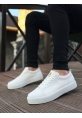 MirgeShoes Beyaz Bağcıklı Erkek Spor Klasik Ayakkabı Cilt Deri Kalın BYZ Taban MRG010602422