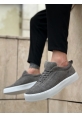 MirgeShoes Gri Bağcıklı Erkek Spor Klasik Ayakkabı Süet Deri Kalın BYZ Taban MRG010602422
