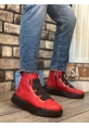 MirgeShoes Kırmızı Bantlı Erkek Spor Klasik Bilek Bot Vinnex Yüksek SYH Taban MRG010602460