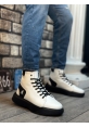 MirgeShoes Beyaz Bağcıklı Erkek Spor Bot Vinnex Yüksek Kalın SYH Taban MRG010602473