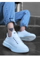 MRG0163 Bağcıklı Erkek Yüksek Taban Beyaz Spor Ayakkabı