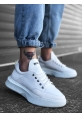 MRG0163 Bağcıklı Erkek Yüksek Taban Beyaz Spor Ayakkabı