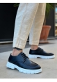 MirgeShoes Siyah Bağcıklı Erkek Klasik Casual Ayakkabı Yüksek BYZ Taban MRG010602555
