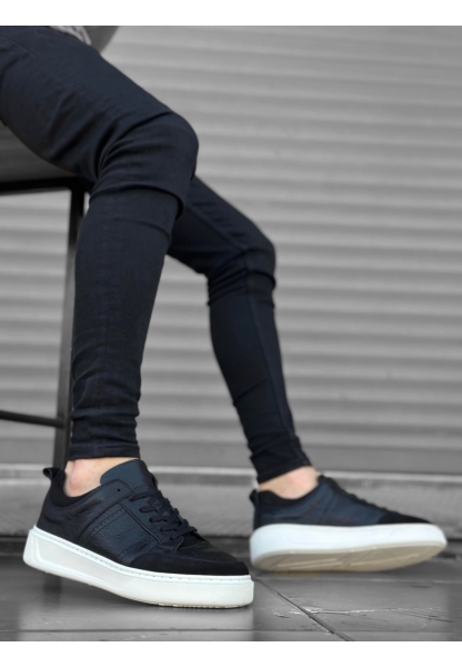 MirgeShoes Siyah Bağcıklı Erkek Klasik Ayakkabı İçi Dışı Hakiki Deri Kalın BYZ Taban MRG010602632