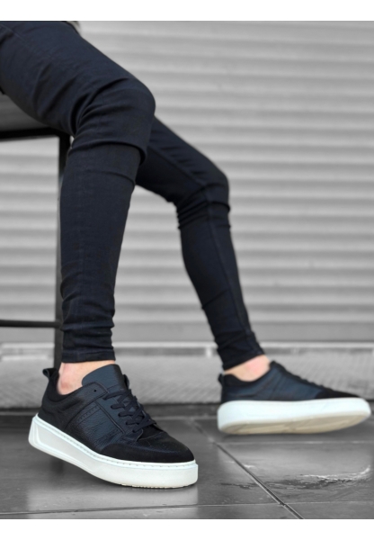 MirgeShoes Siyah Bağcıklı Erkek Klasik Ayakkabı İçi Dışı Hakiki Deri Kalın BYZ Taban MRG010602632