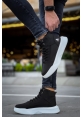 MirgeShoes Siyah Bağcıklı Erkek Spor Bilek Bot Vinnex Yüksek Kalın BYZ Taban MRG010602636