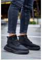 MRG0318 Bağcıklı Erkek Yüksek Taban Siyah Taban Spor Bot