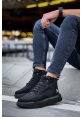 MRG0318 Bağcıklı Erkek Yüksek Taban Siyah Taban Spor Bot