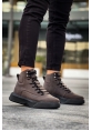 MirgeShoes Kahve Gizli Bağcıklı Erkek Spor Bot Yüksek Kalın SYH Taban MRG010602639