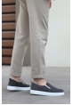 MirgeShoes Gri Bağcıksız Erkek Günlük Ayakkabı Kadife Kalın BYZ Taban MRG010602657