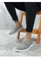 MirgeShoes Füme Bağcıksız Erkek Klasik Loafer Ayakkabı Keten Tekstil BYZ Taban MRG010602673
