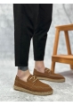 MirgeShoes Taba Bağcıklı Erkek Casual Ayakkabı Kauçuk El Yapımı Espadril Taban KHV MRG010602676