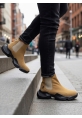 MirgeShoes Camel Bağcıksız Erkek Spor Bilek Bot Rahat Yüksek SYH Taban MRG010602762