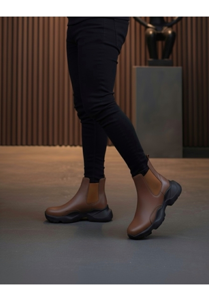 MirgeShoes Taba Bağcıksız Erkek Spor Bilek Bot Rahat Yüksek SYH Taban MRG010602762