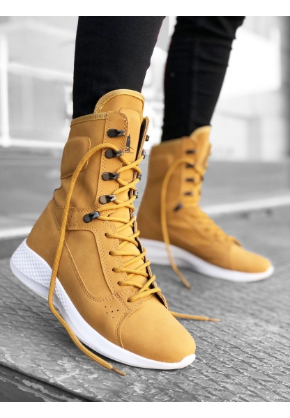 MRG0600 Bağcıklı Camel Sarı Boksör Unisex Spor Postal Bot