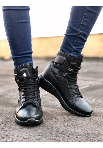 MRG0600 Bağcıklı Siyah,ST Boksör Unisex Spor Postal Bot