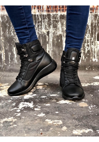 MRG0600 Bağcıklı Siyah,ST Boksör Unisex Spor Postal Bot