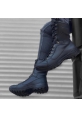 MirgeShoes Siyah Bağcıklı Erkek Outdoor Combat Bot Cilt Yüksek Kalın Taban MRG010602923