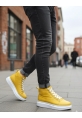 MirgeShoes Sarı Bağcıklı Erkek Tarz Spor Bot Günlük Rahat Kalın BYZ Taban MRG010603031