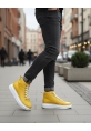 MirgeShoes Sarı Bağcıklı Erkek Tarz Spor Bot Günlük Rahat Kalın BYZ Taban MRG010603031