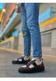 MirgeShoes Kahve Erkek Günlük Spor Ayakkabı Renk Detaylı Tırtıklı Kalın SYH Taban MRG010603122
