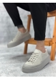 MirgeShoes Gri Bağcıklı Erkek Casual Ayakkabı Süet Özel Termo Gri Taban MRG01062818