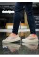 MirgeShoes Krem Bağcıklı Erkek Casual Ayakkabı Süet Özel Termo Krem Taban MRG01062818