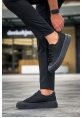MirgeShoes Siyah Bağcıklı Erkek Casual Ayakkabı Deri Özel Termo Siyah Taban MRG01062818