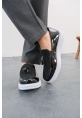 MirgeShoes Parlak Siyah Tokalı Erkek Loafer Ayakkabı Kalın BYZ Taban MRG0106002320