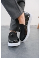 MirgeShoes Parlak Siyah Tokalı Erkek Loafer Ayakkabı Kalın BYZ Taban MRG0106002320