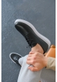 MirgeShoes Siyah Bağcıklı Erkek Classic Ayakkabı Kalın BYZ Taban MRG0106002321